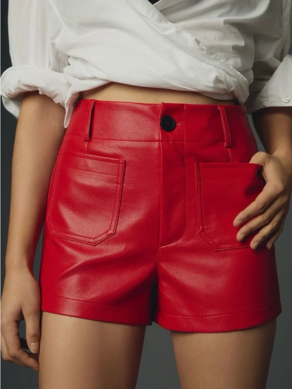 Anthropologie Colette Faux Leather Shorts Size 30 NWT - Picture 1 of 12